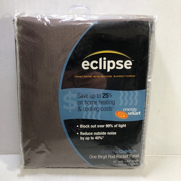 Eclipse Thermaback Blackout Curtain One Panel Birgit Rod - Picture 1 of 7